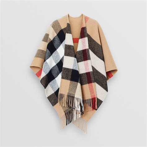 burberry wolseley cashmere cape|Check Wool Cashmere Cape in Teacup .